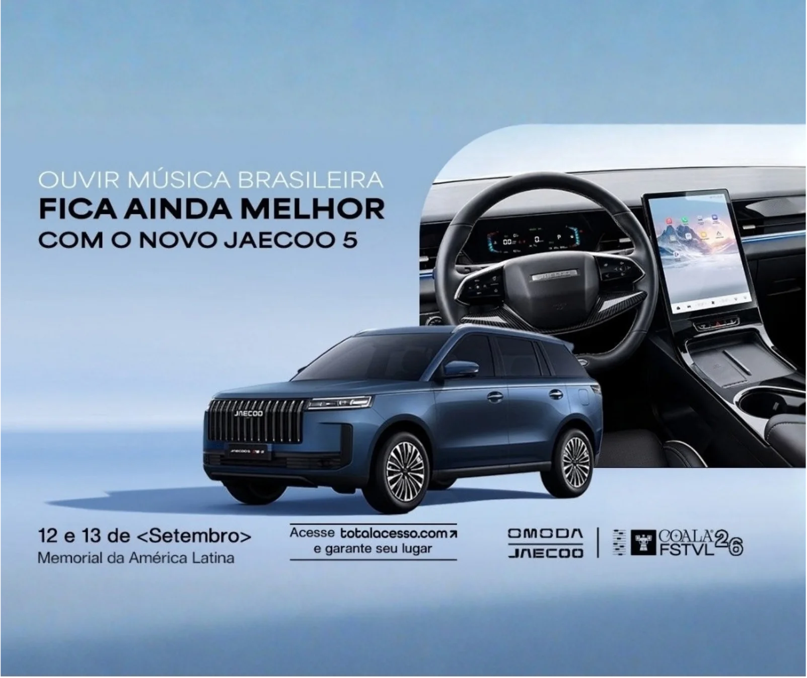 JAECOO 5 CHEGA AO COALA FESTIVAL E TRANSFORMA MÚSICA EM EXPERIÊNCIA DE MARCA